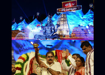 The Grand Bhakti TV Koti Deeposthavam is on