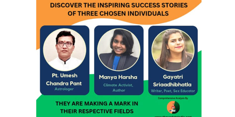 Discover the inspiring success stories of three chosen individuals who are making a mark in their respective fields
