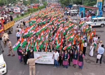 MLA of Udhna constituency Manubhai Patel takes out rally, pledges to plant 1.11 lakh saplings on Independence Day