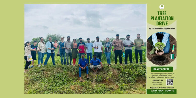 The Affordable Organic Store Takes the Lead in Green Living with Monthly Plantation Drives in Hyderabad